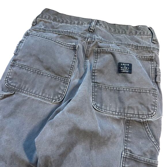 Vintage Y2K Lakin McKey Heavy Canvas Workwear Double Knee Pants 30x34 - Picture 2 of 5